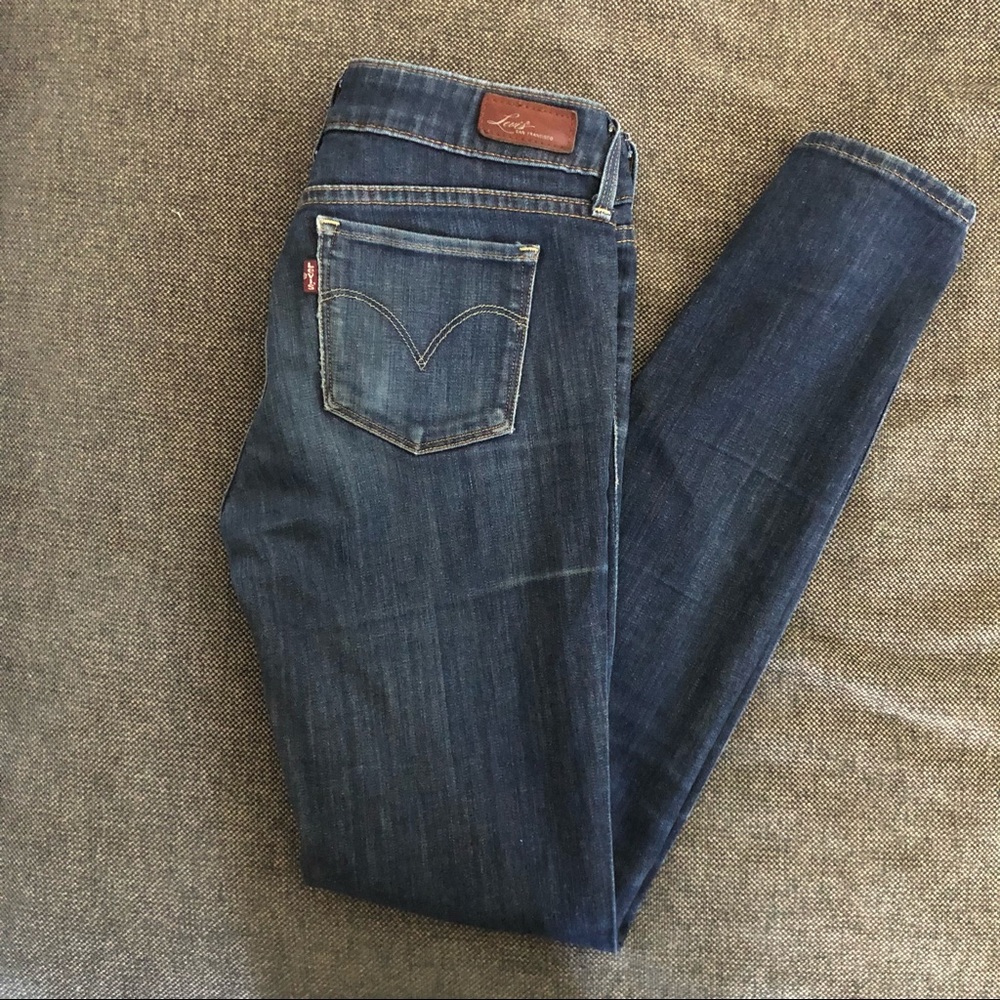 Levi’s dark blue denim skinny jeans size W24 L29 - Picture 8 of 9